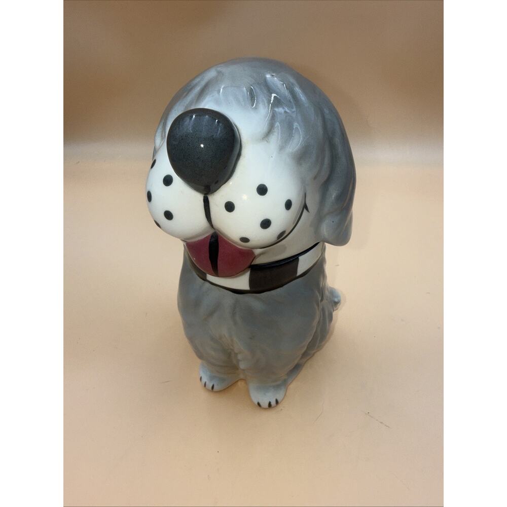 Vtg McCoy “Dan the Sheep Dog” Lidded Ceramic 8” Treat Biscuit Jar~ Made in USA